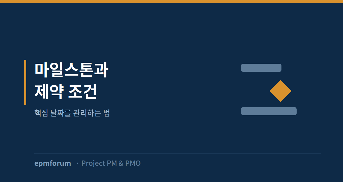 마일스톤과 제약 조건: 핵심 날짜를 관리하는 법 그림