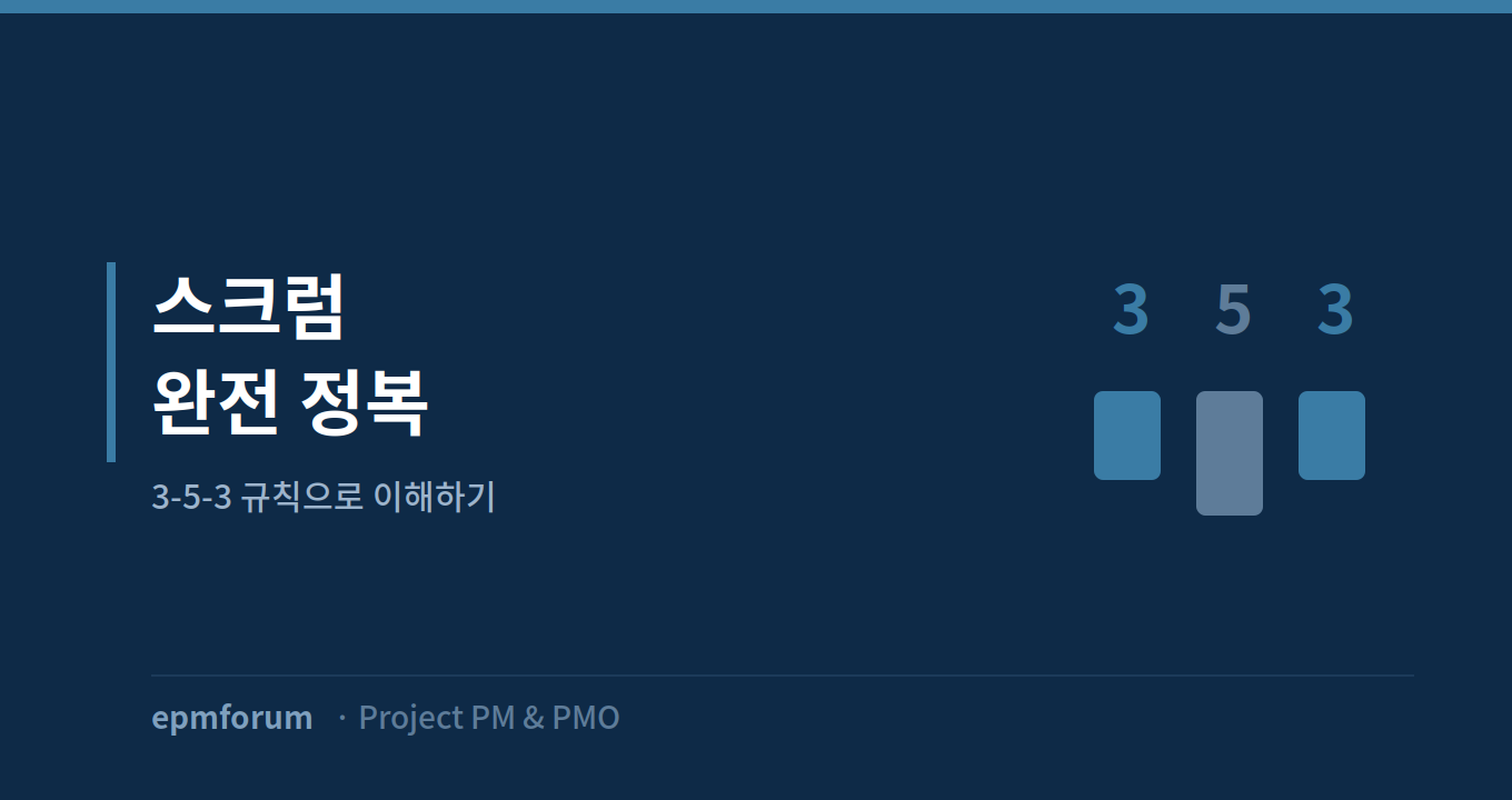 스크럼 완전 정복: 3-5-3 규칙으로 이해하기 그림
